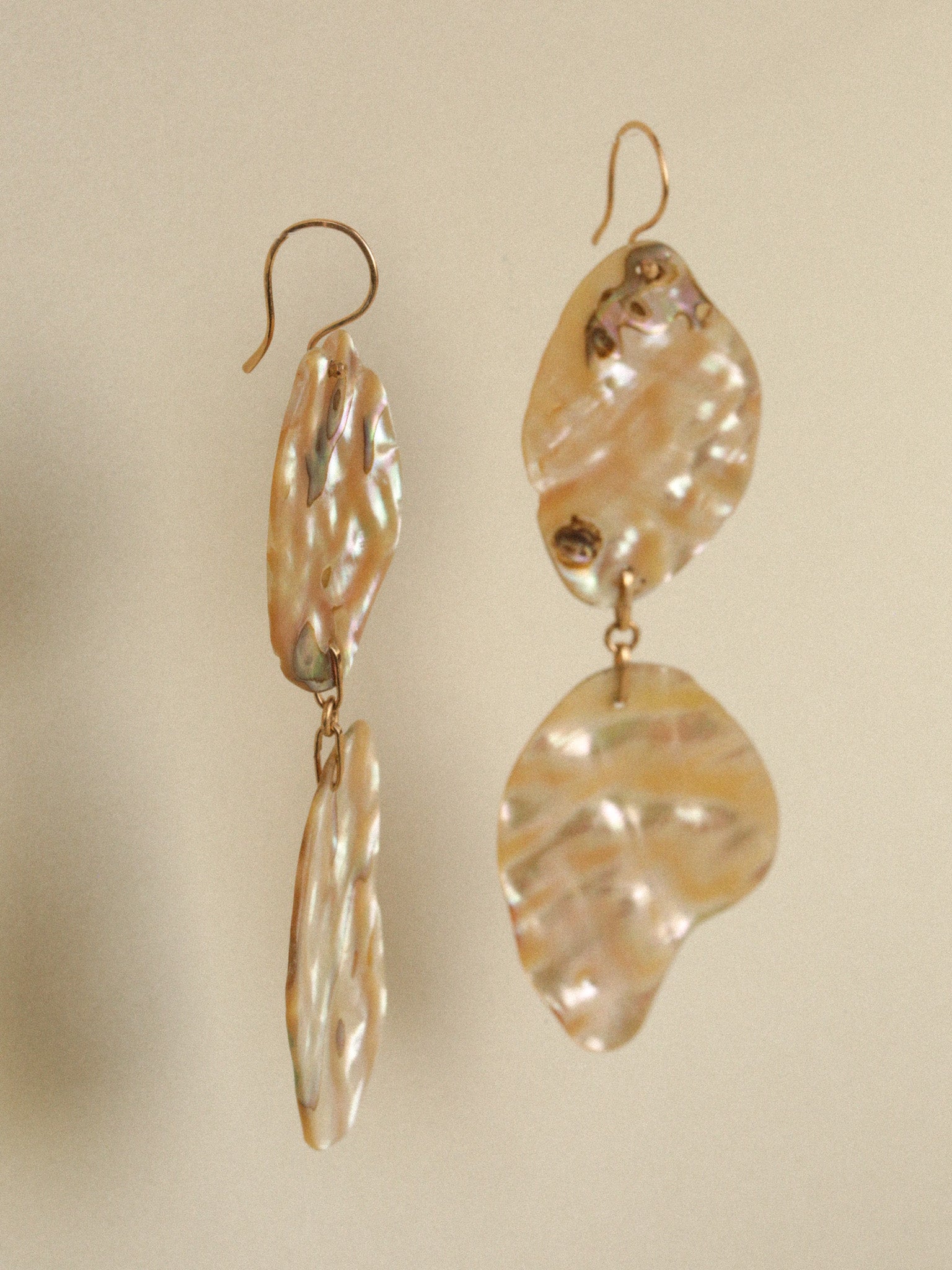 Abalone Fan Earrings