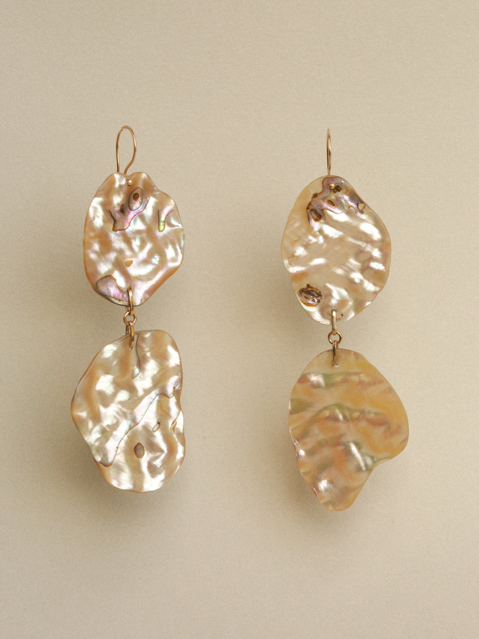 Abalone Fan Earrings