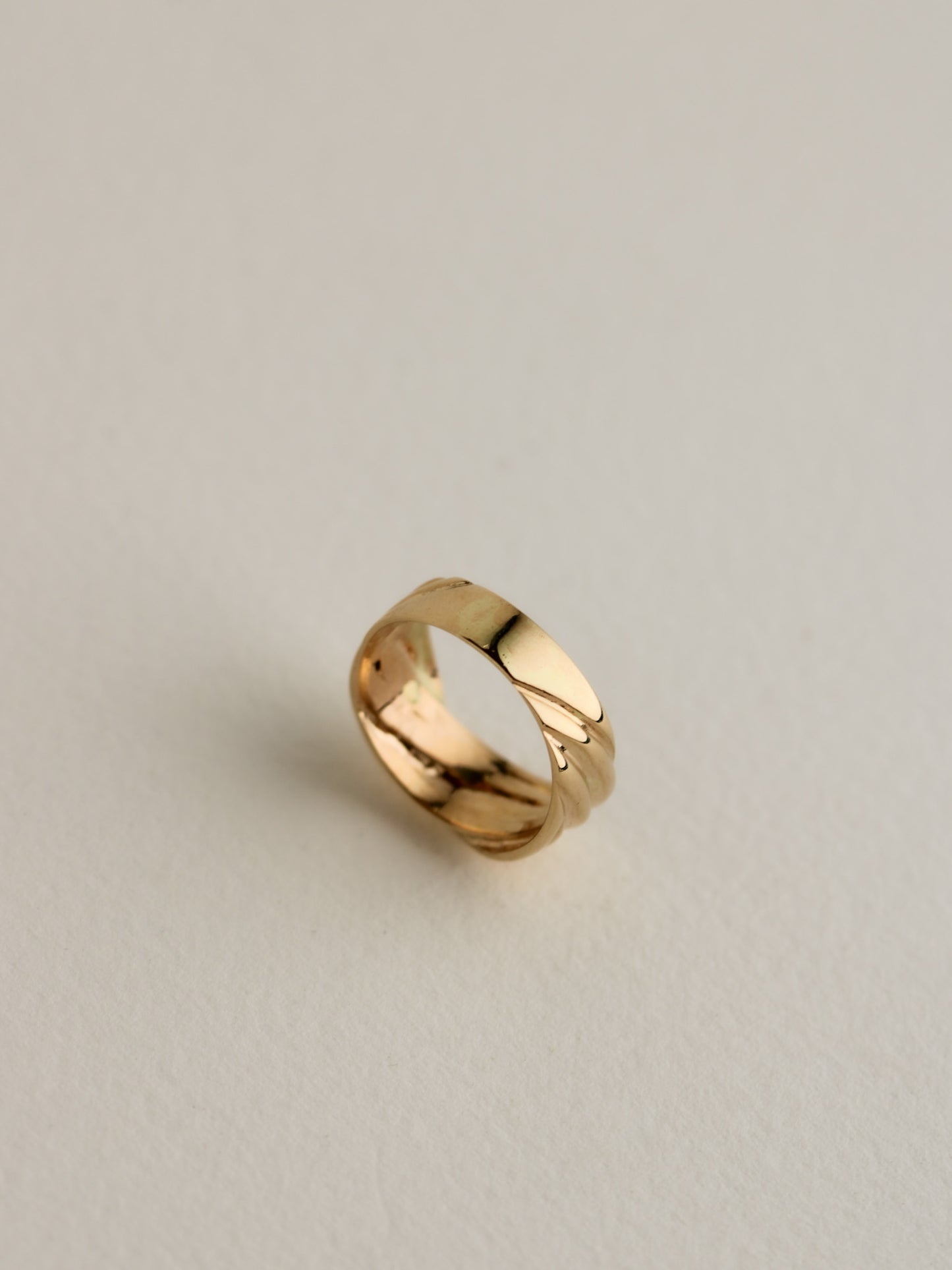 Wide Foldover Band, 14k