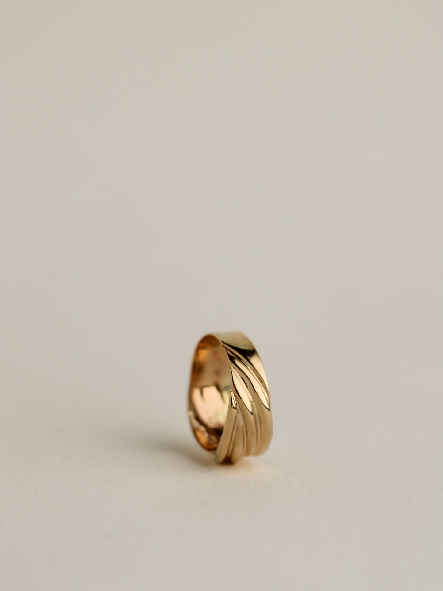 Wide Foldover Band, 14k