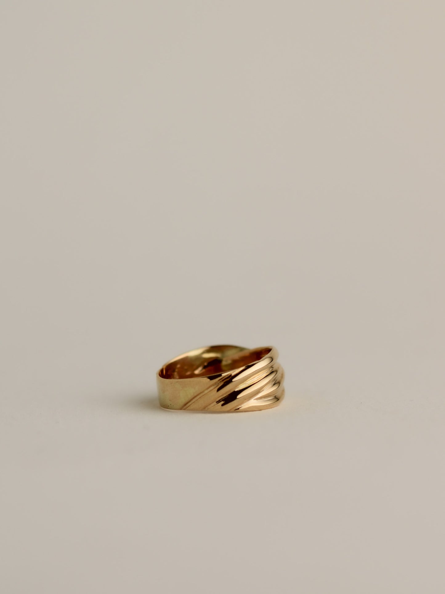 Wide Foldover Band, 14k