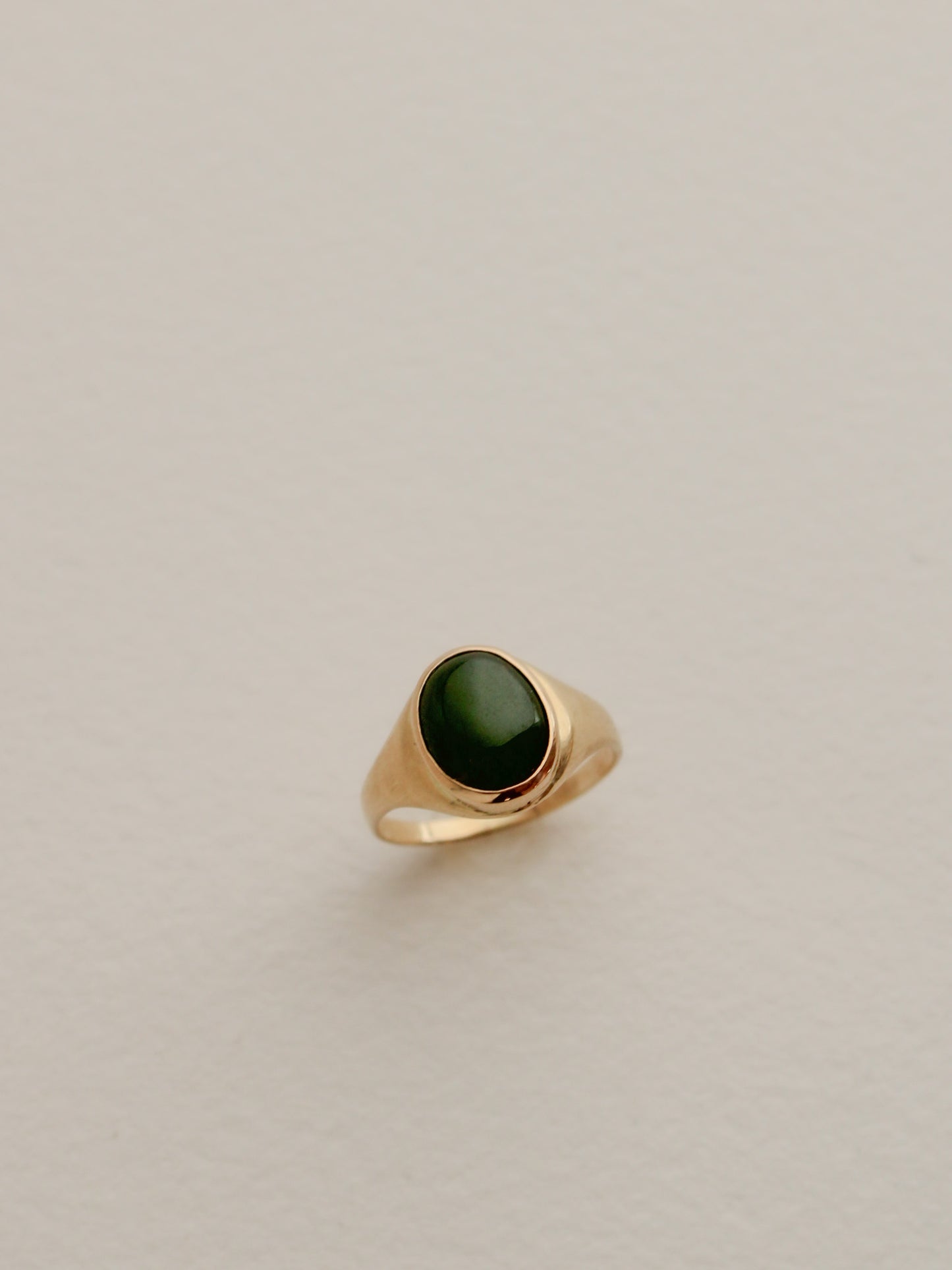 14k Jade Signet