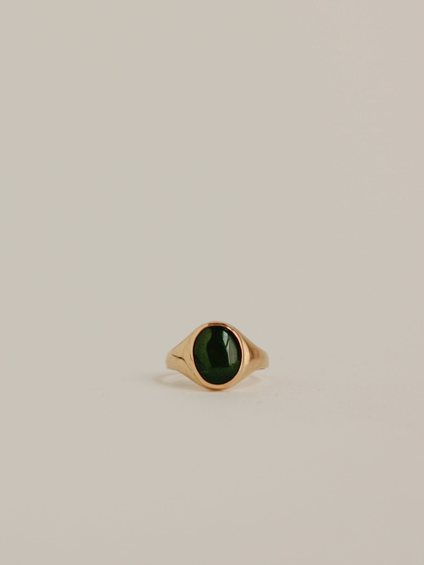 14k Jade Signet