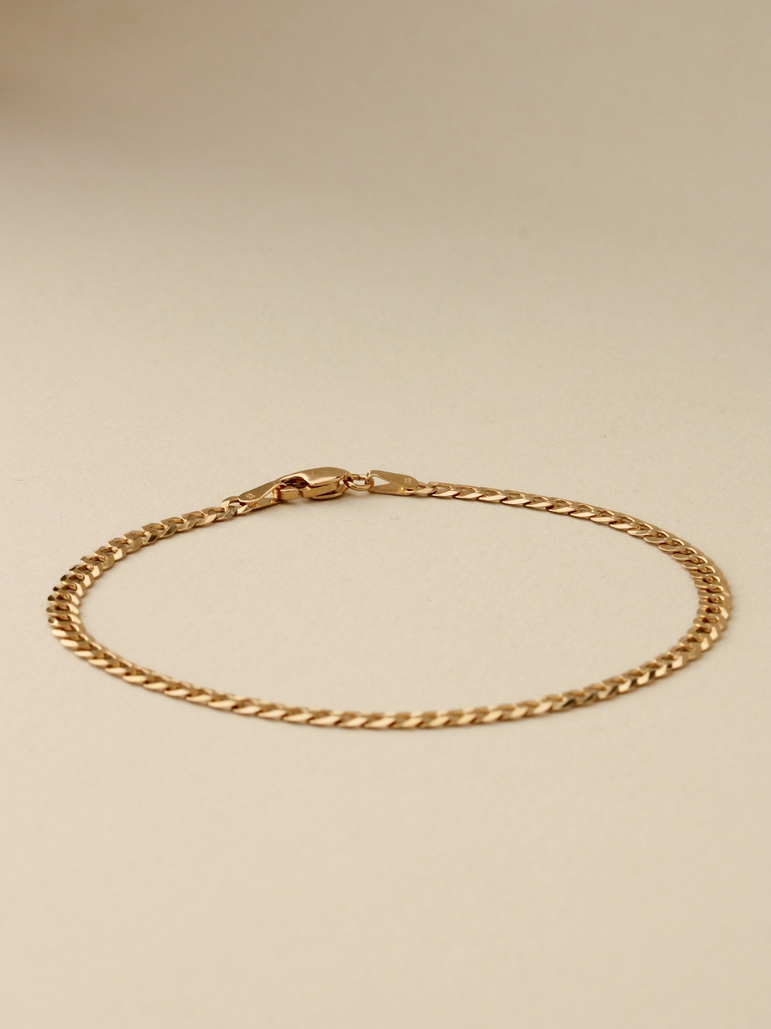Curb Chain Bracelet, 3mm