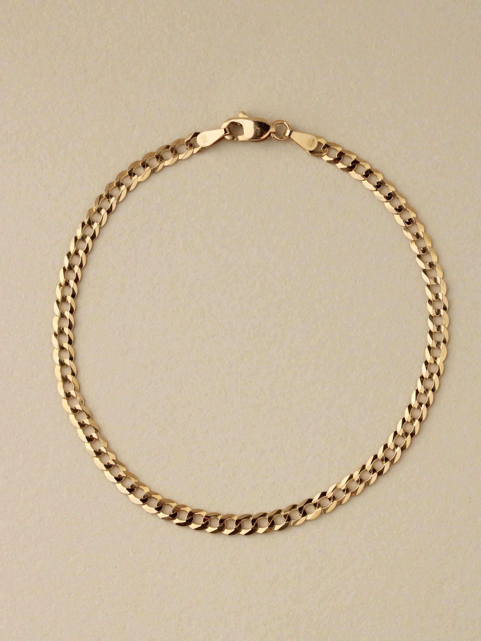 Curb Chain Bracelet, 3mm