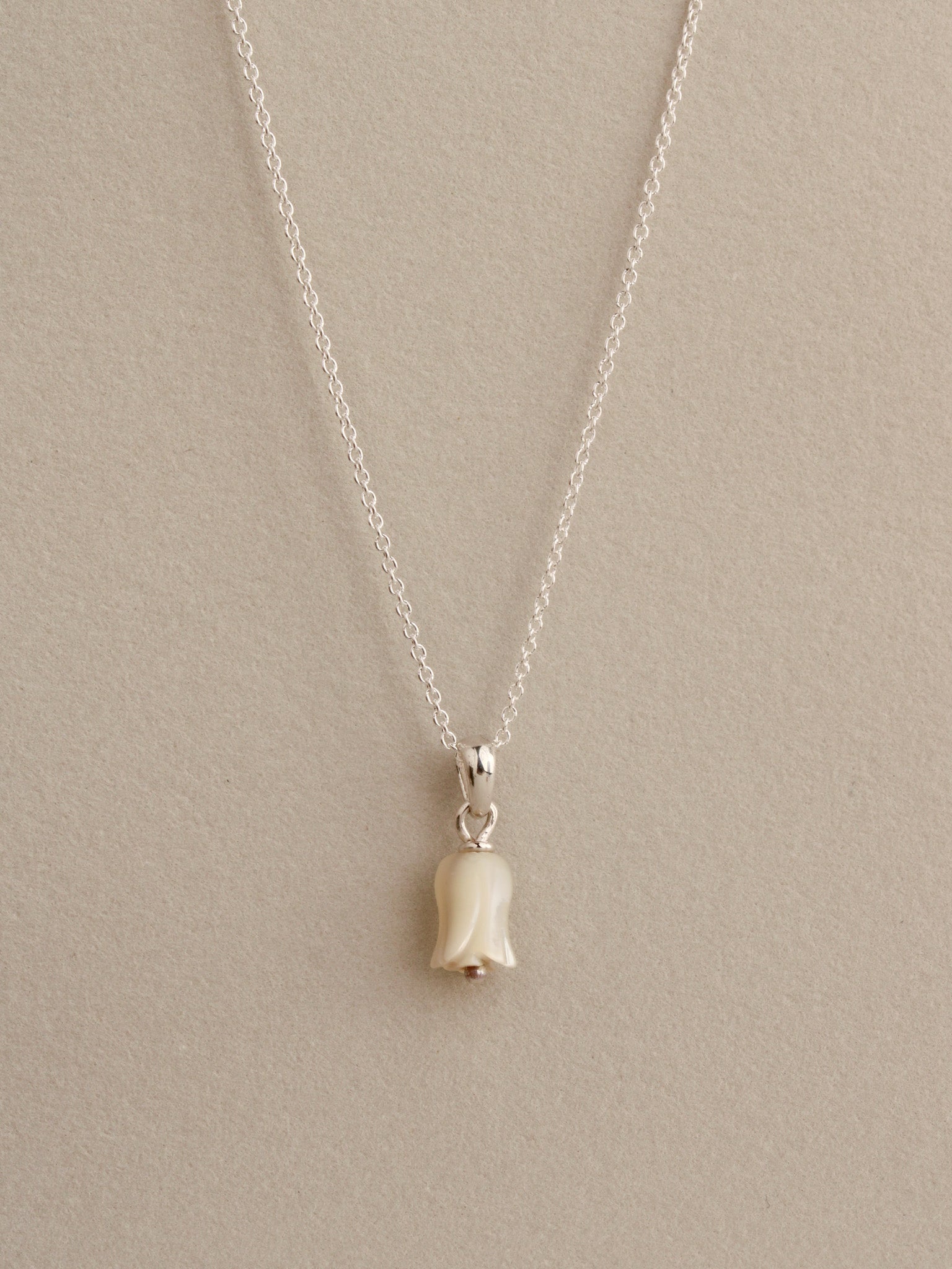 Mother of Pearl Rosette Necklace