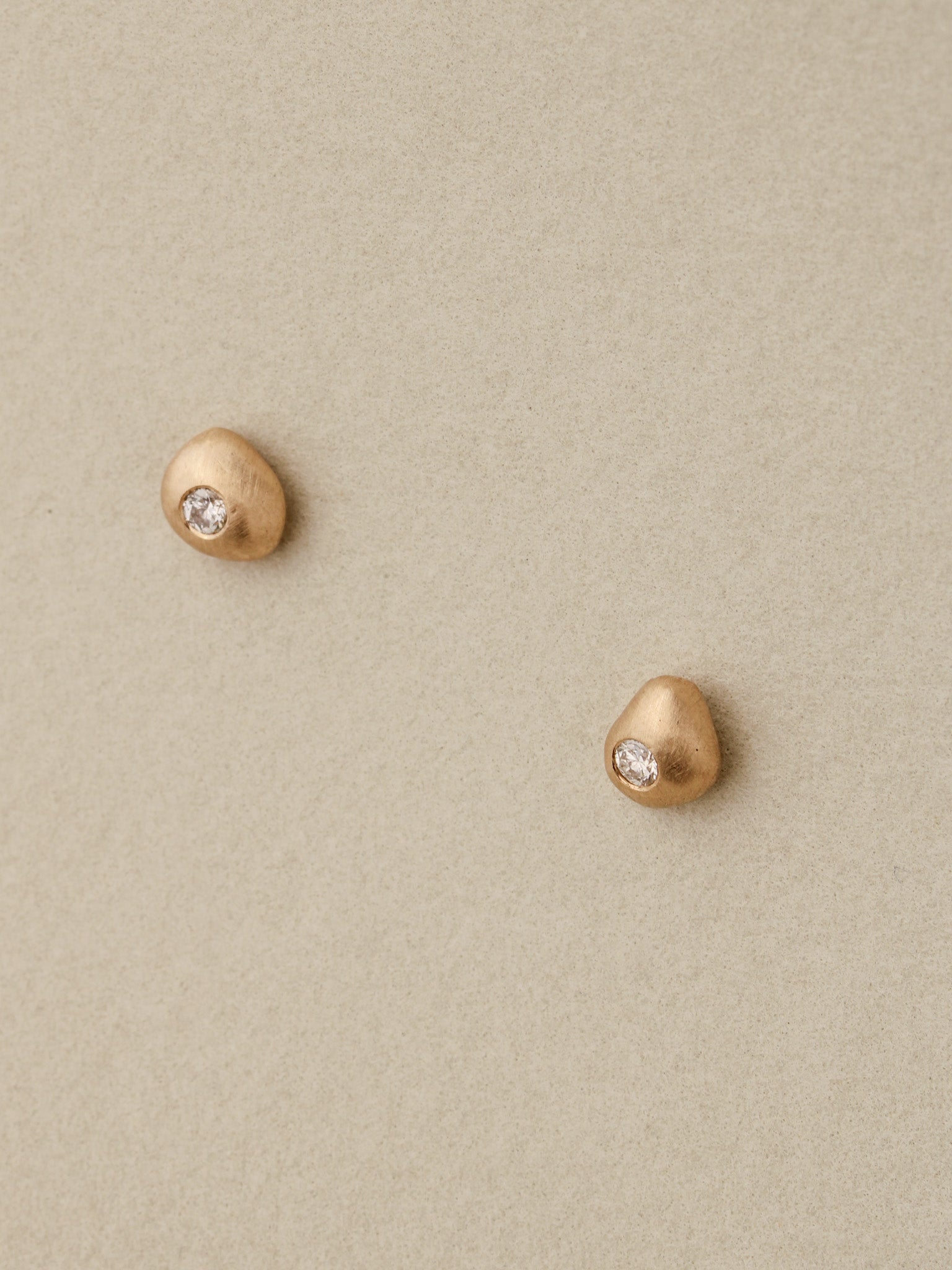 Diamond Pebble Studs