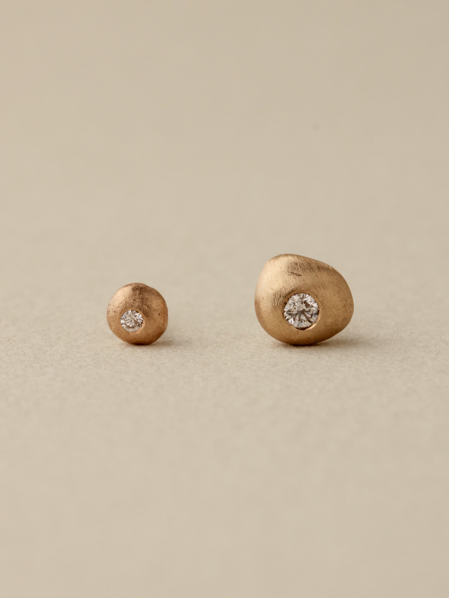 Diamond Pebble Studs