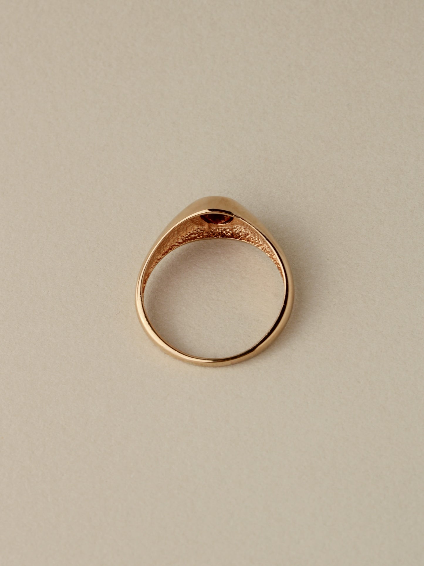 Garnet Signet Ring, 14k