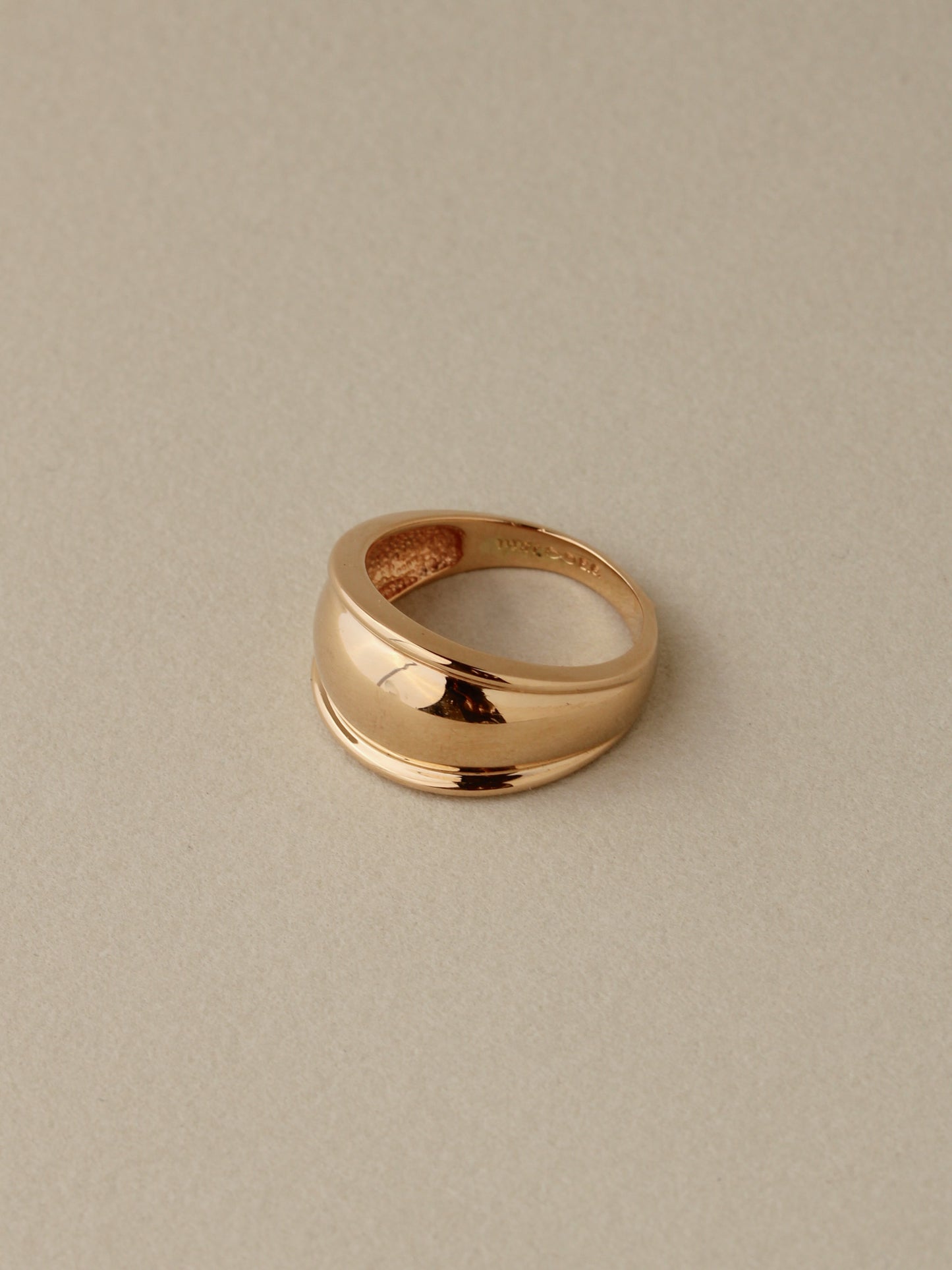 Flared Dome Ring, 14k