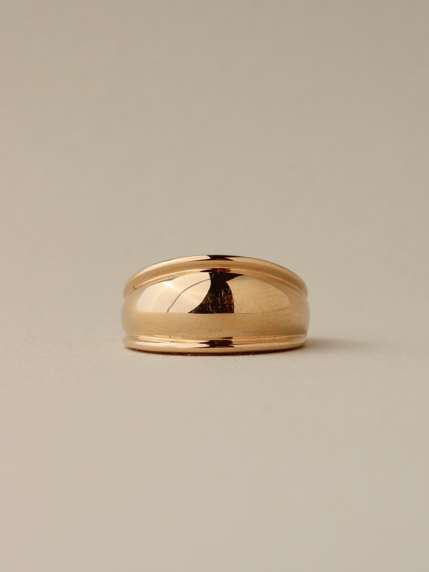 Flared Dome Ring, 14k