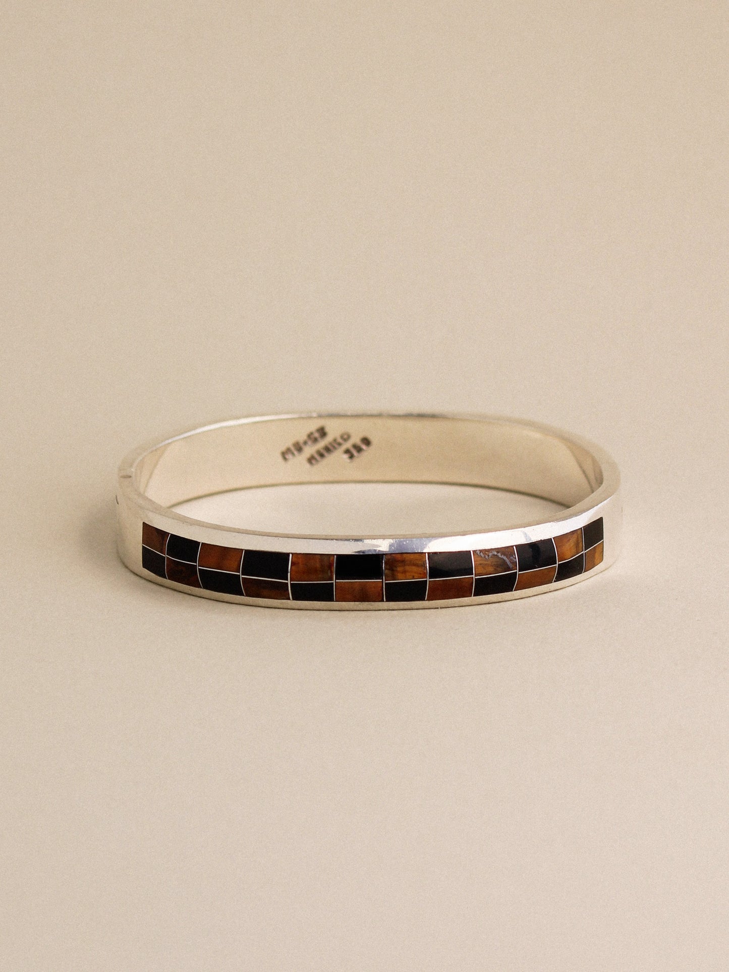 Mexican Silver Inlay Bracelet
