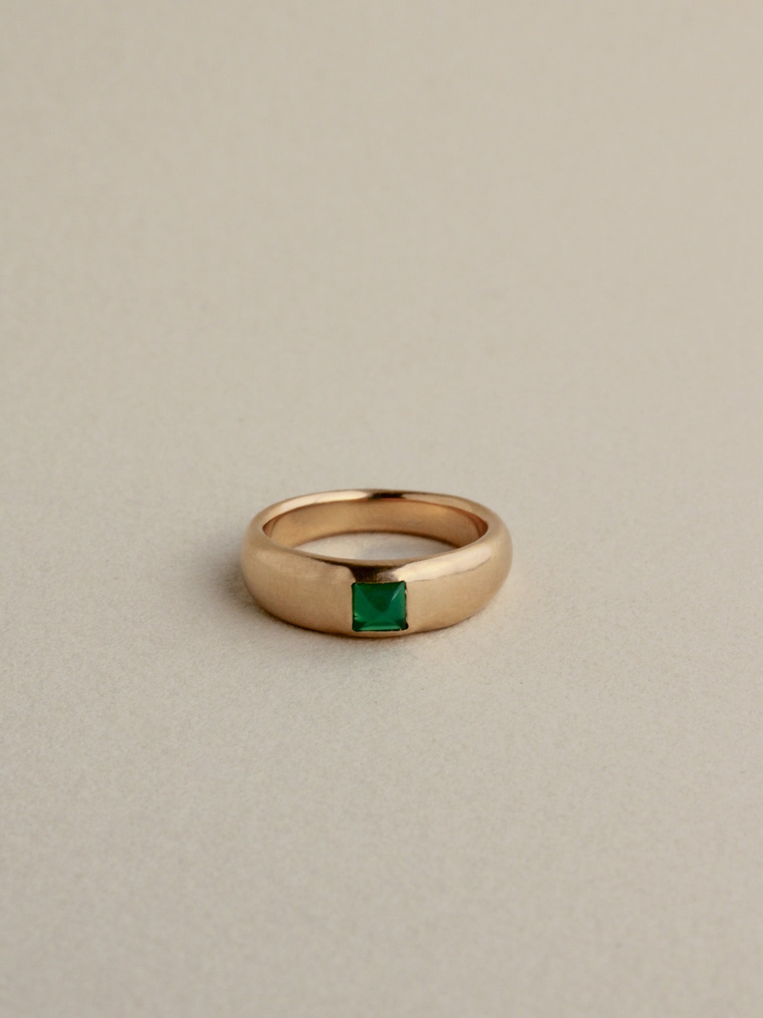 Sculpted Green Onyx Ring