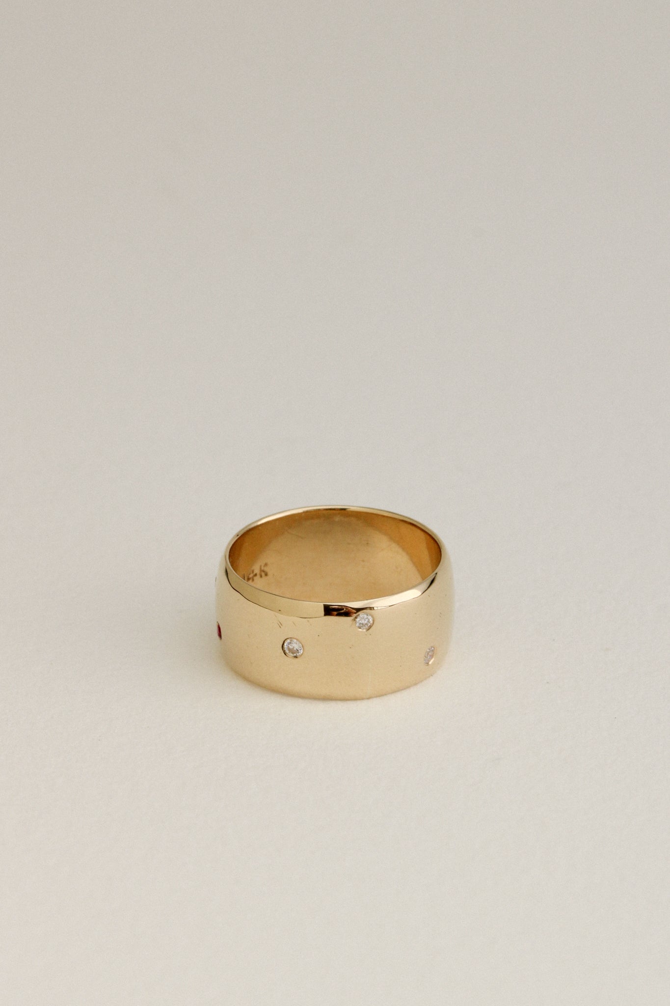 14k Studded Cigar Band