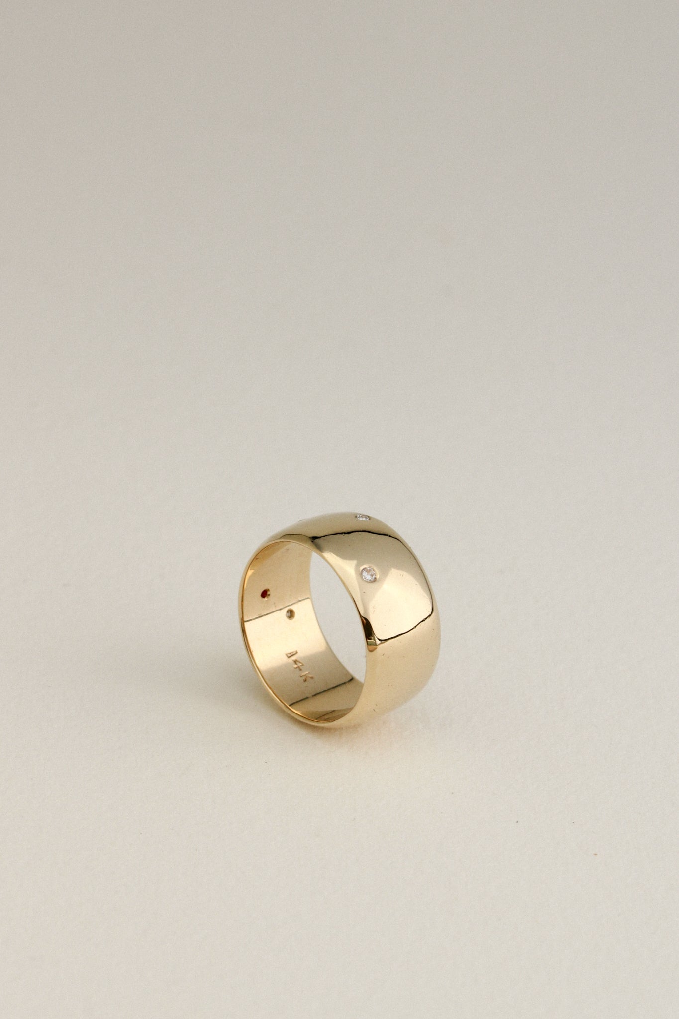 14k Studded Cigar Band