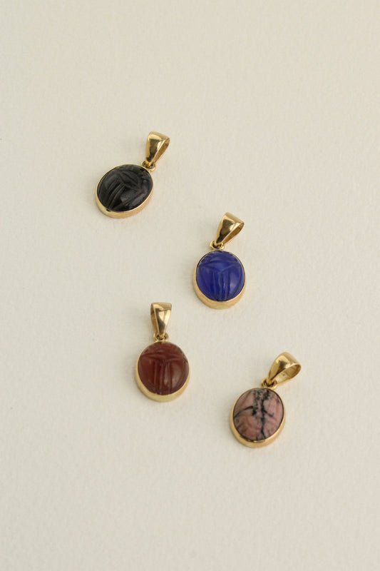 Stone Scarab Charms