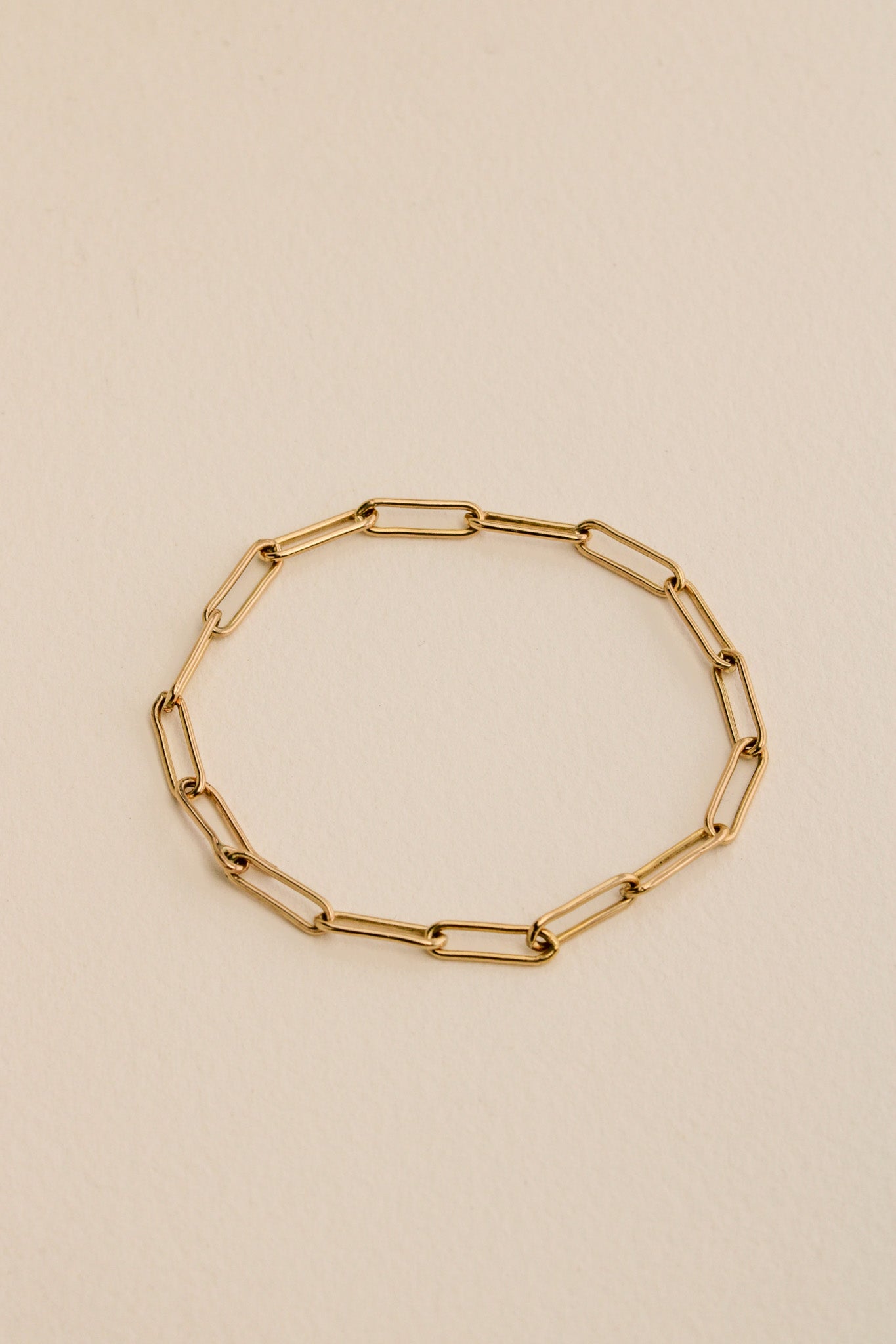 Gold Filled Paper Clip Chain Bracelet