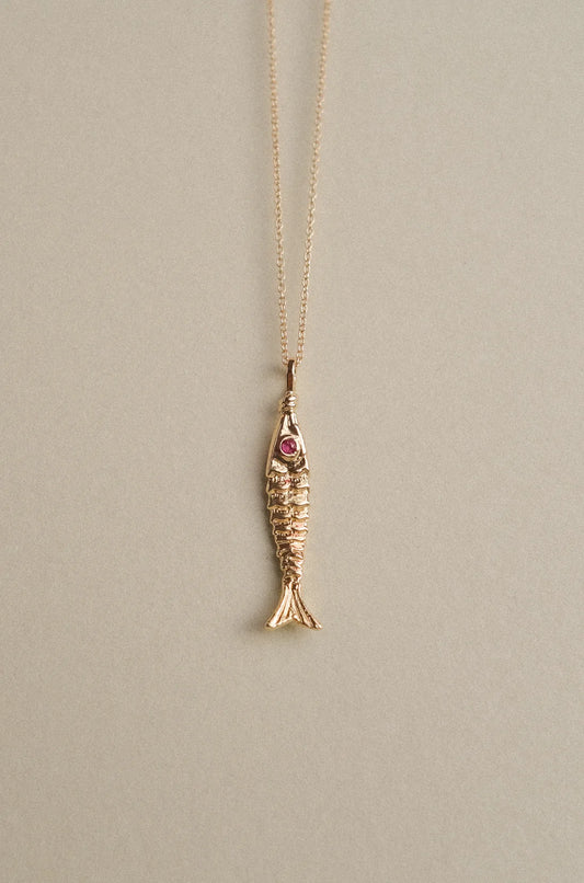 Ruby Pisces Necklace