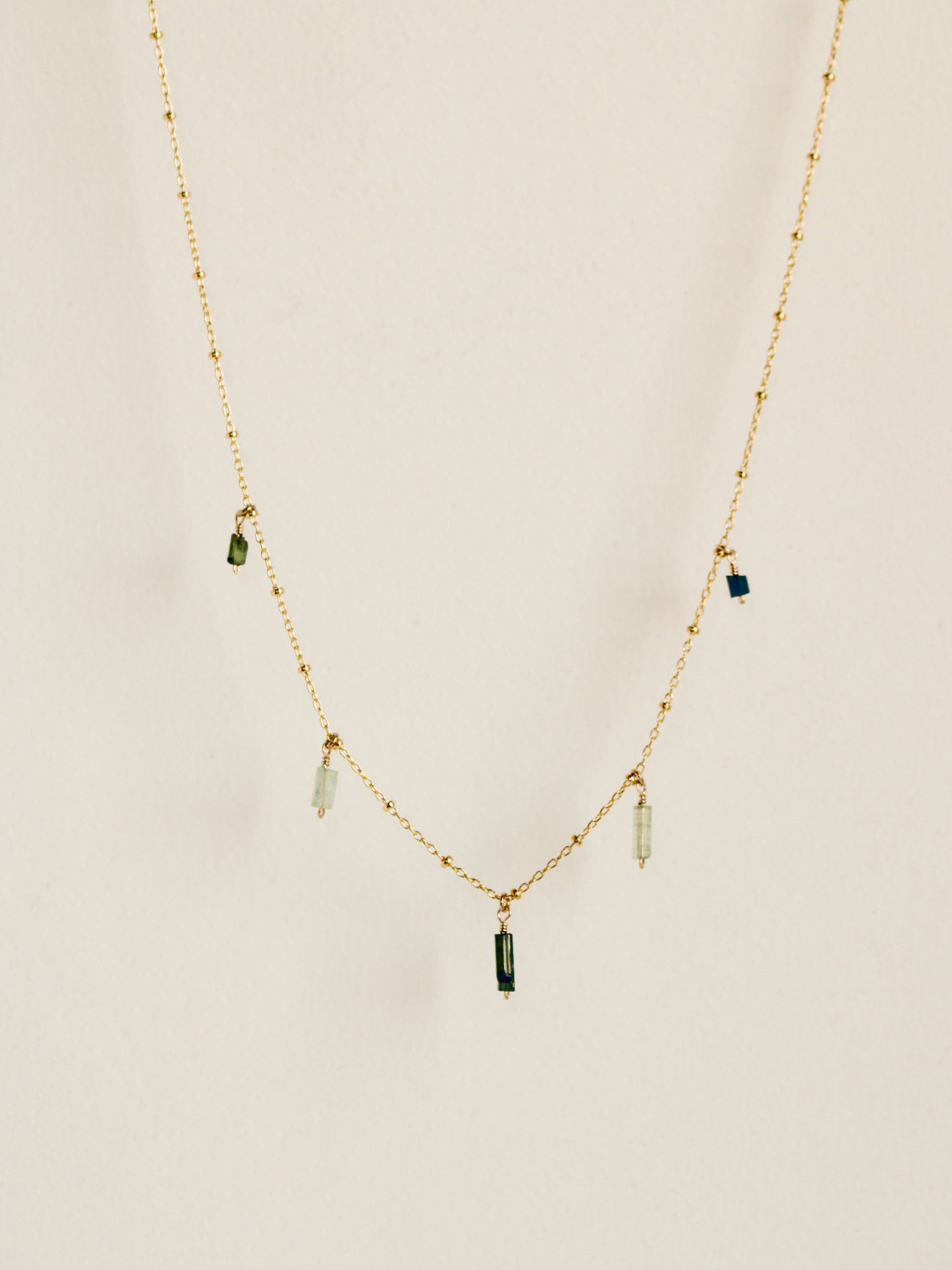 Tourmaline Tag Necklace