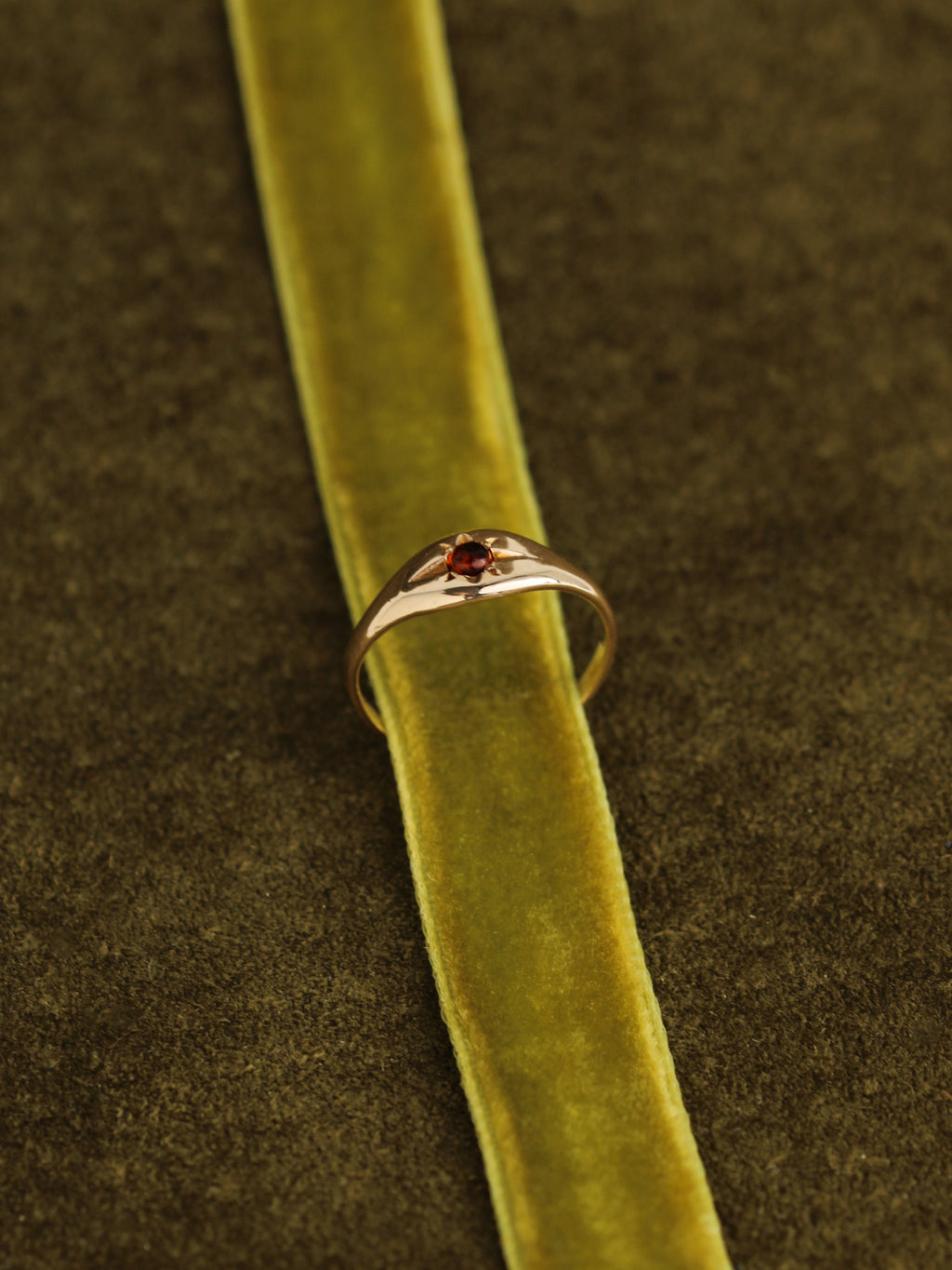 10k Garnet Baby Ring Charm