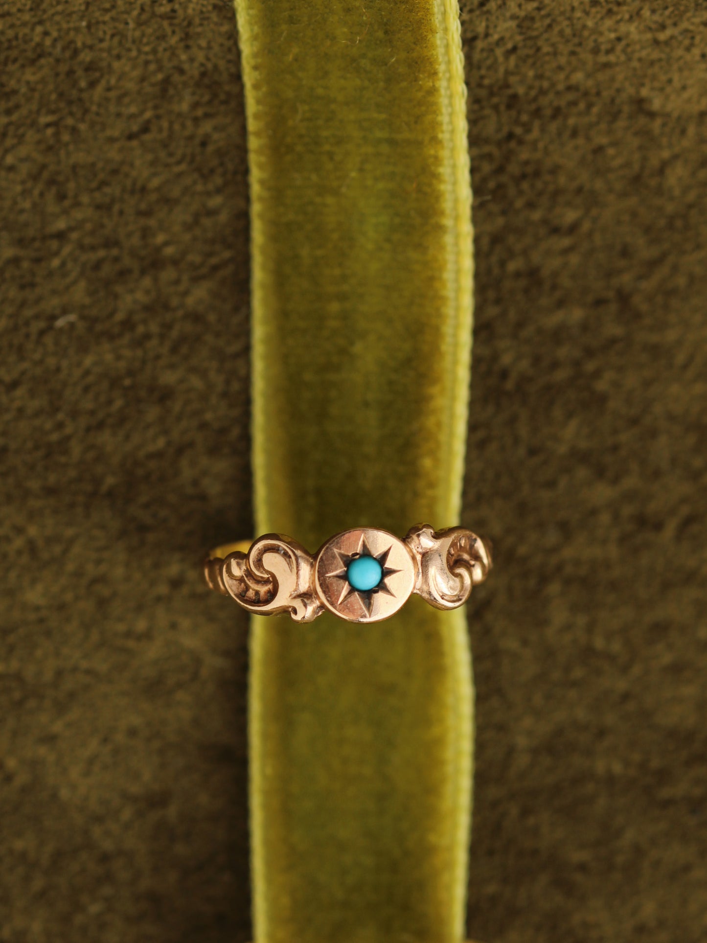 10k Turquoise Baby Ring Charm