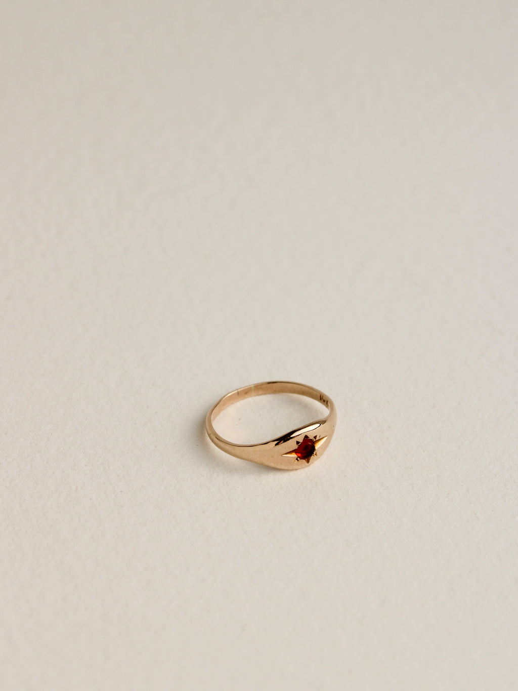 10k Garnet Baby Ring Charm