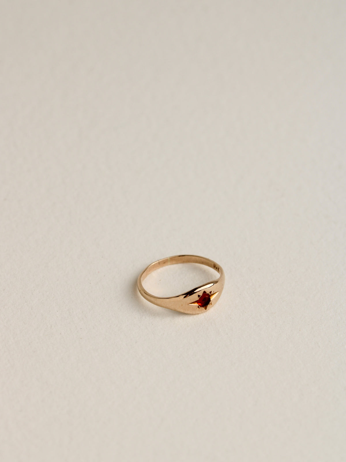 10k Garnet Baby Ring Charm