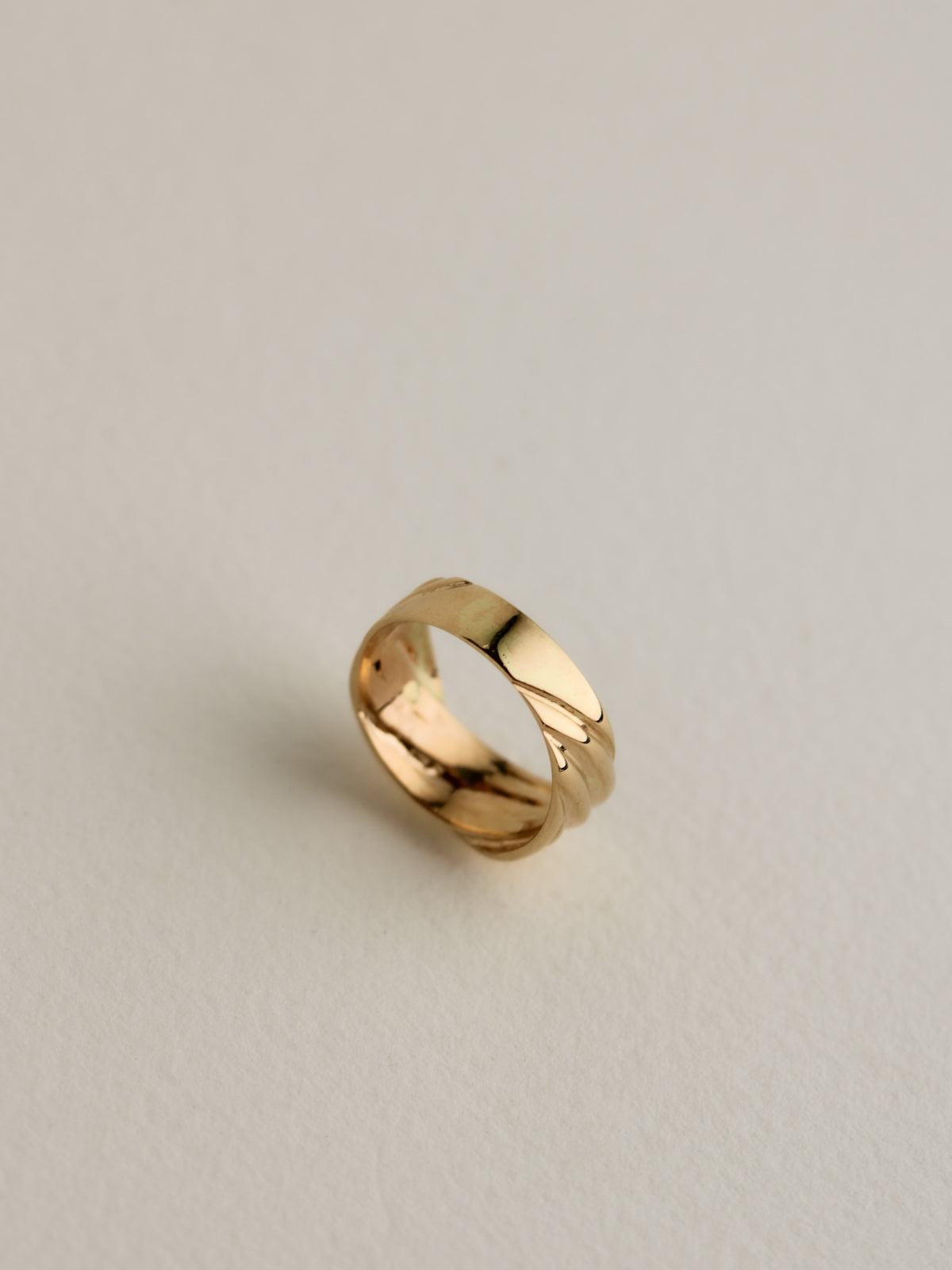 Wide Foldover Band, 14k