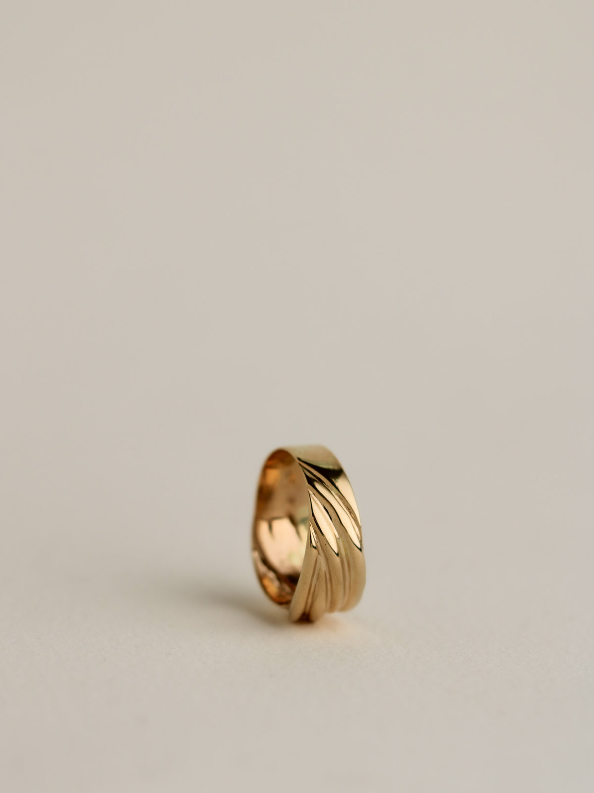 Wide Foldover Band, 14k