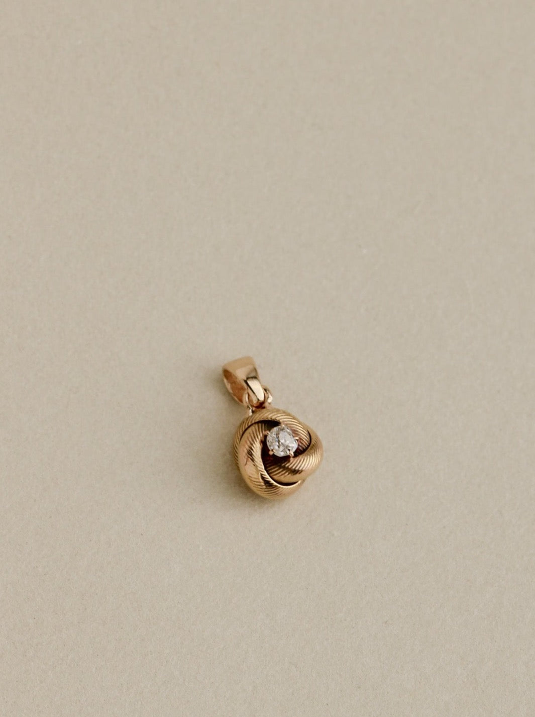 Diamond Love Knot Charm