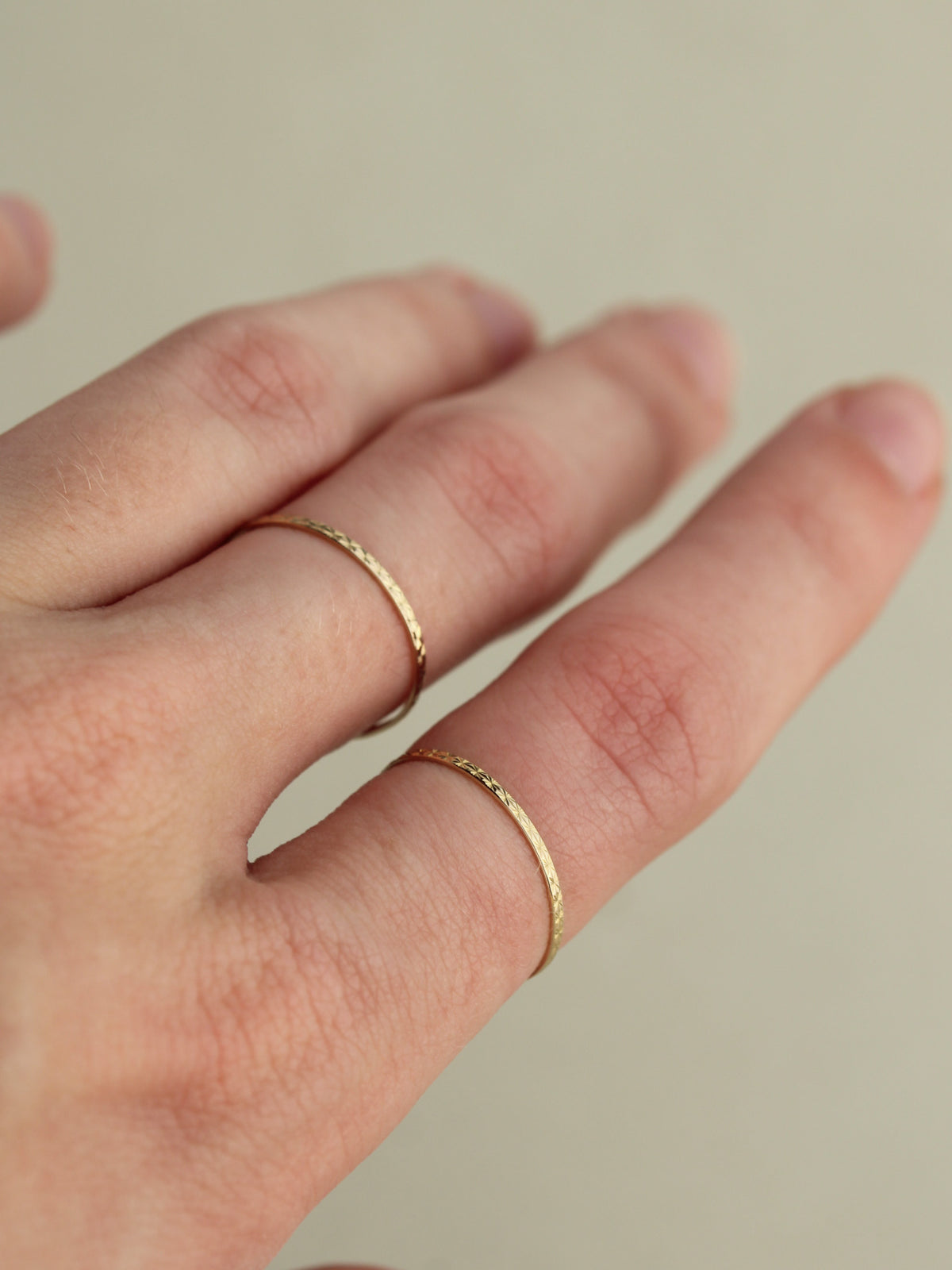 14k Starbust Stacking Rings