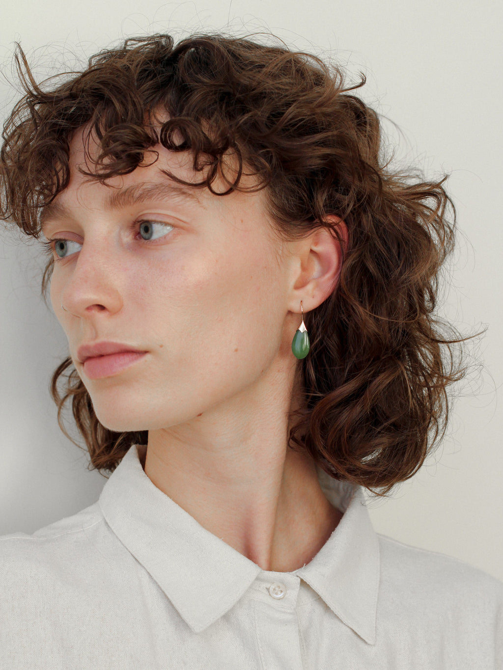 Teardrop Jade Earrings