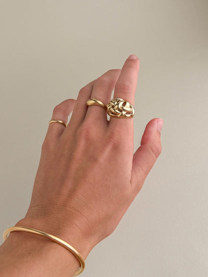 Braided Cocktail Ring, 14k