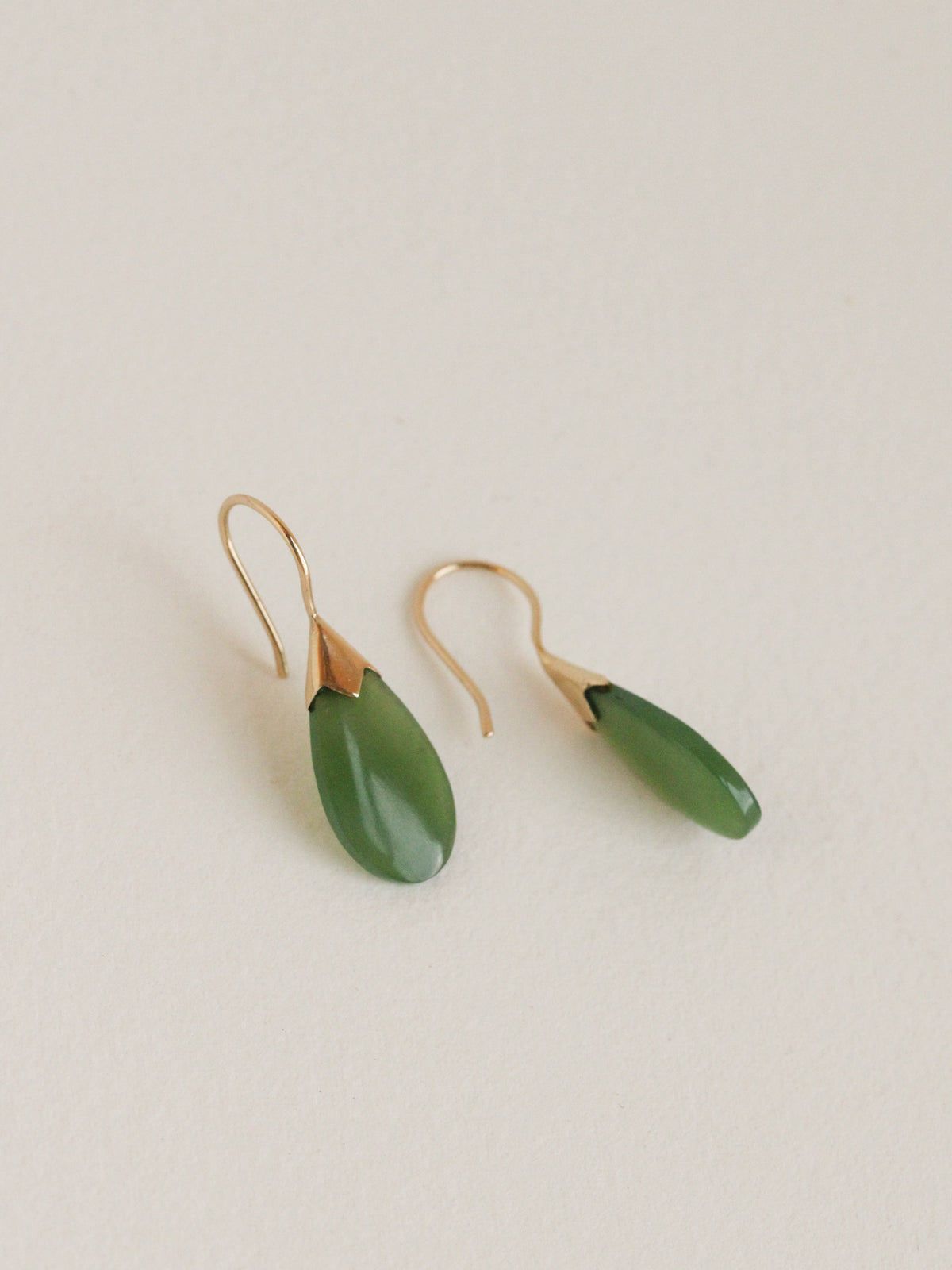 Teardrop Jade Earrings