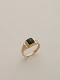 10k Square Jade Signet