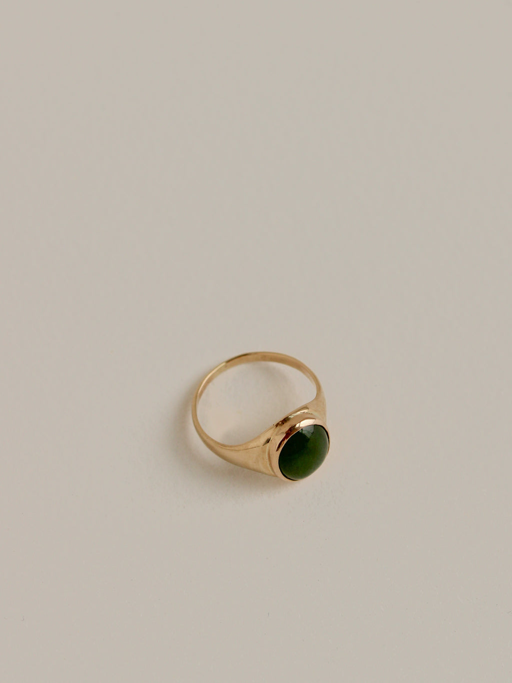 14k Jade Signet