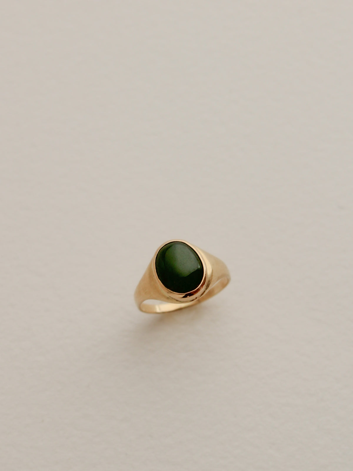 14k Jade Signet