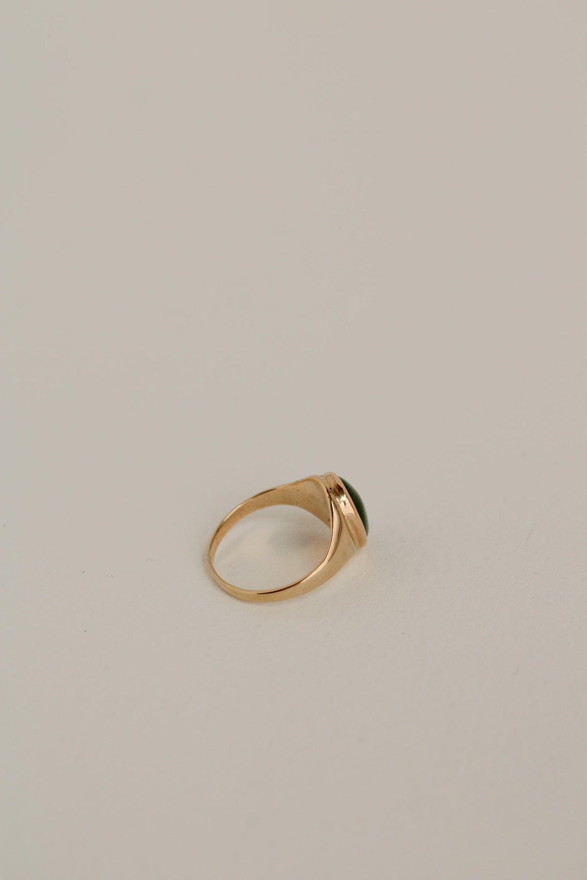 14k Jade Signet