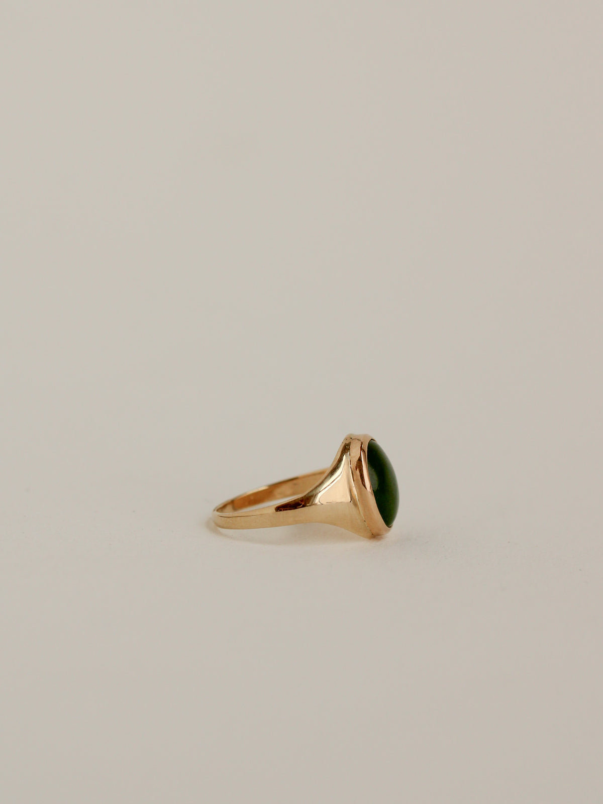 14k Jade Signet