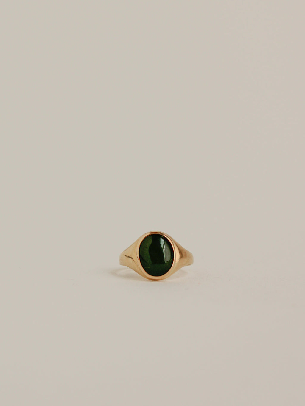 14k Jade Signet