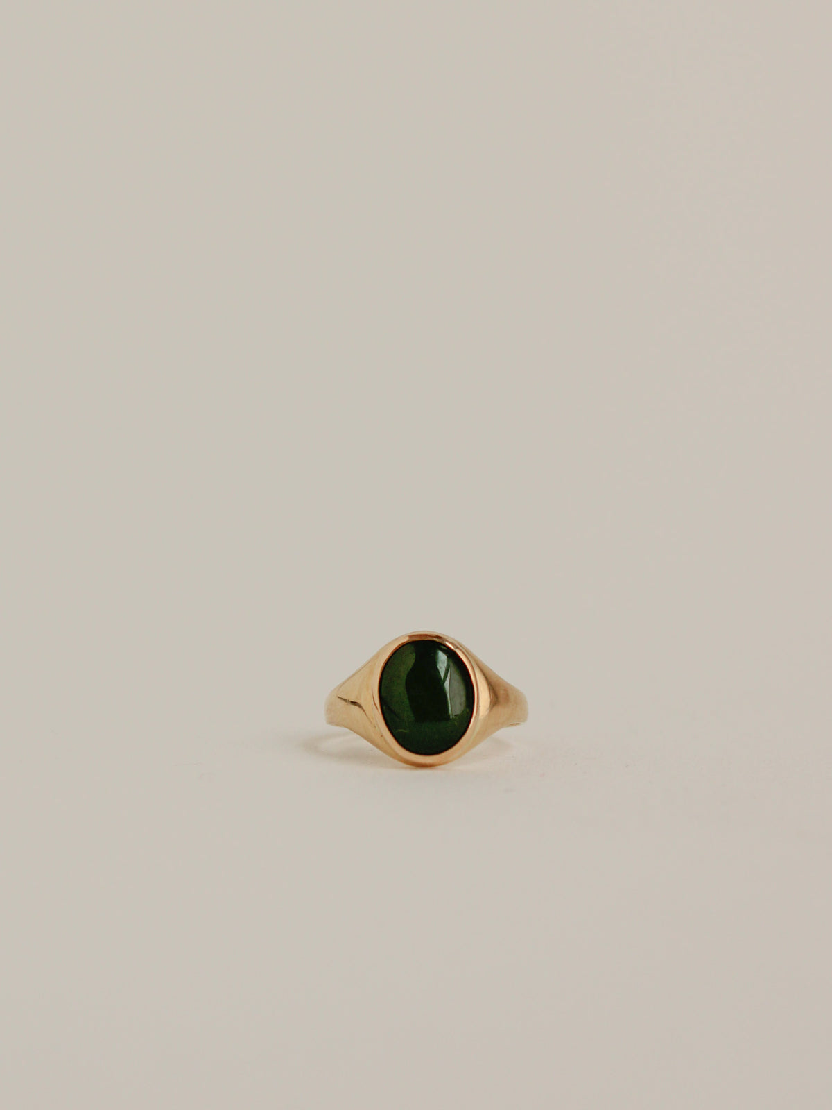 14k Jade Signet