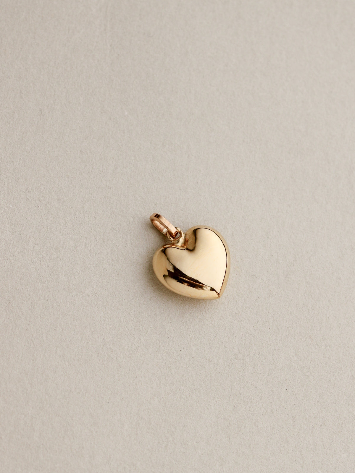 18k Puffy Heart Charm