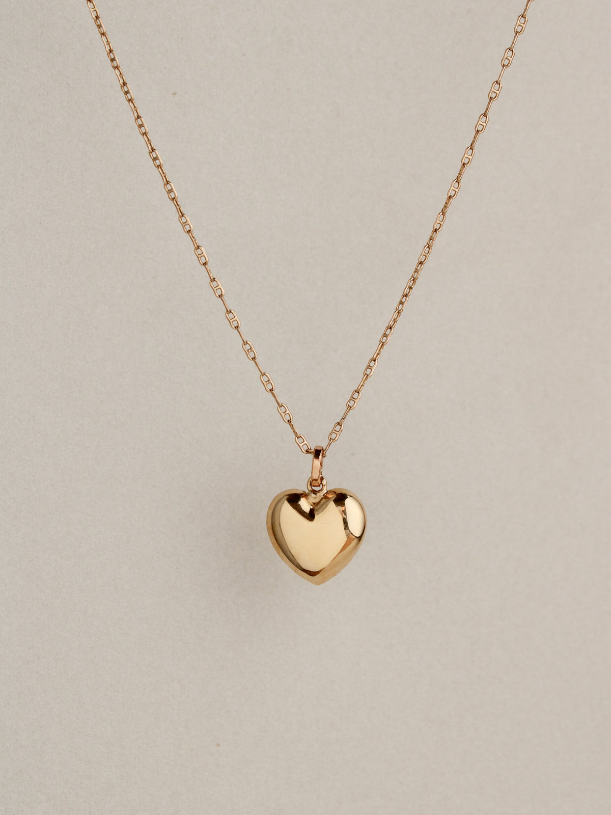 18k Puffy Heart Charm