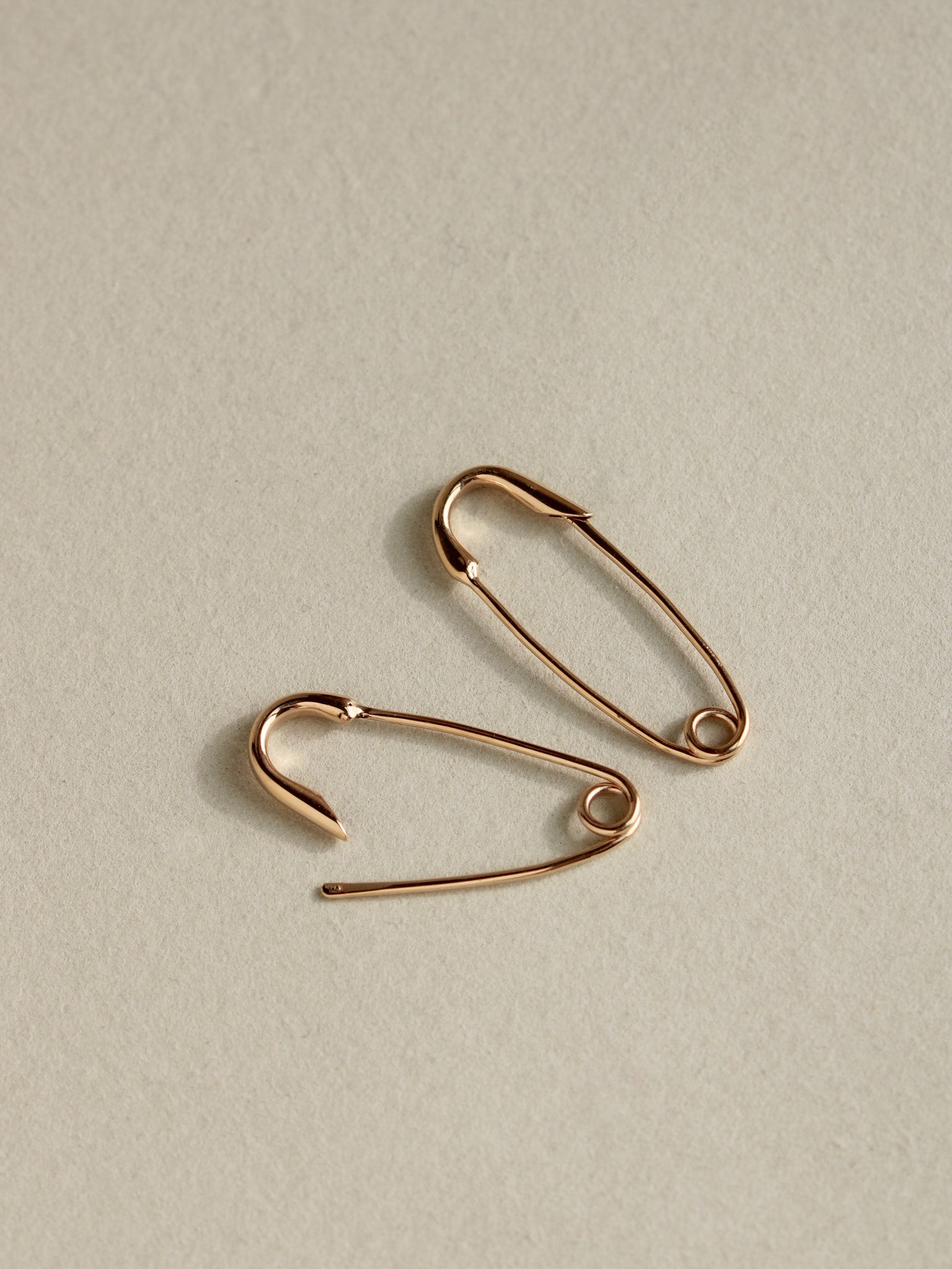 Gold Safety Pin, 14k