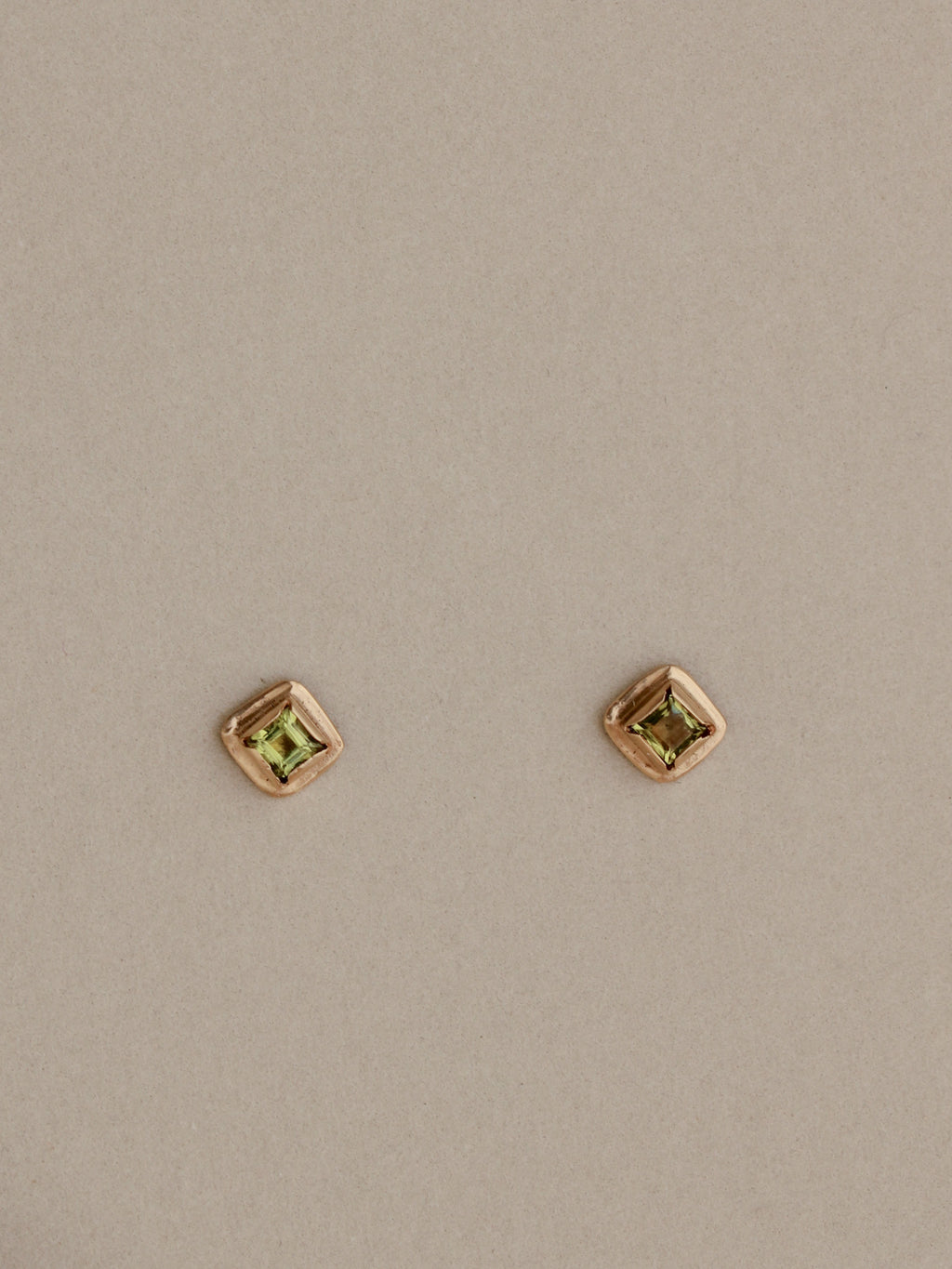 Handmade Peridot Studs