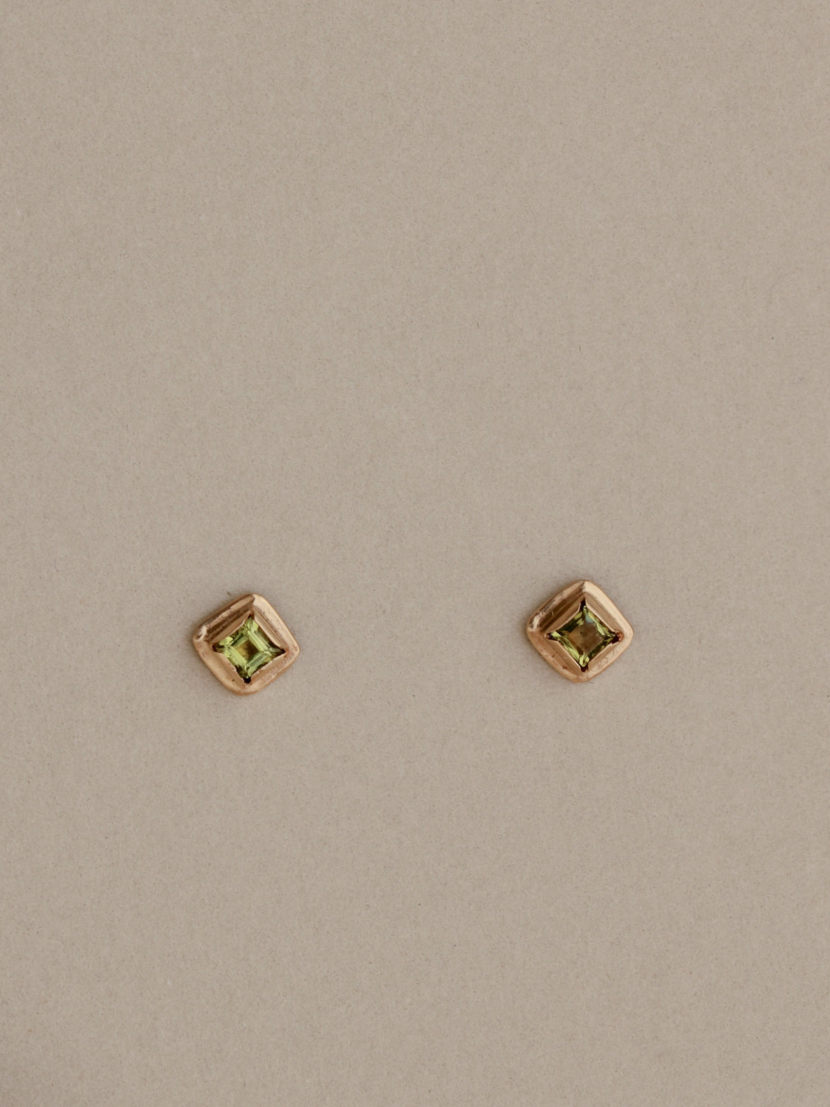 Handmade Peridot Studs