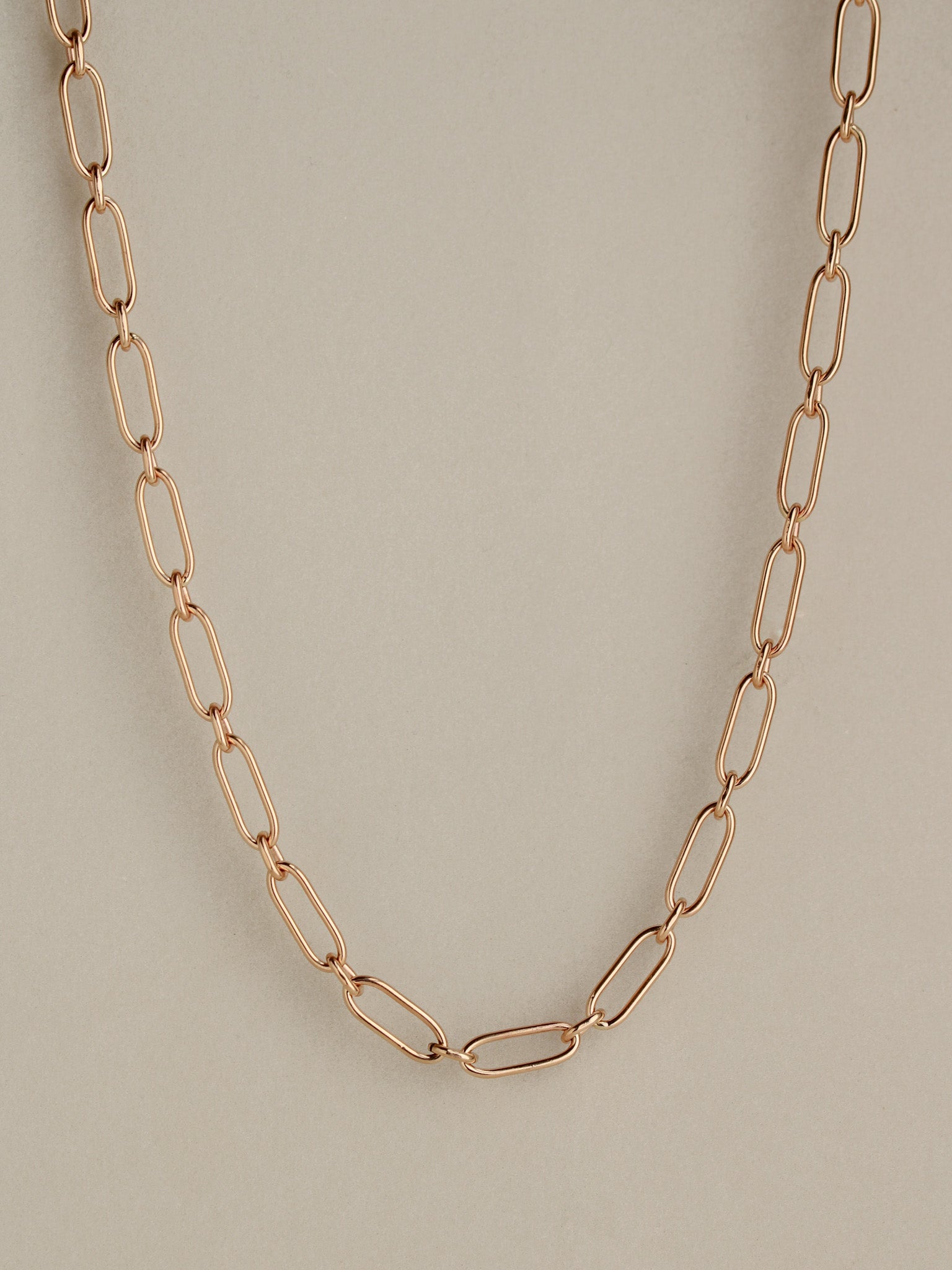 Island Custom Chain Necklace oval long and short layering chains gold –  Foamy Wader