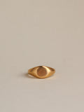 Faceted Signet Ring, 14k