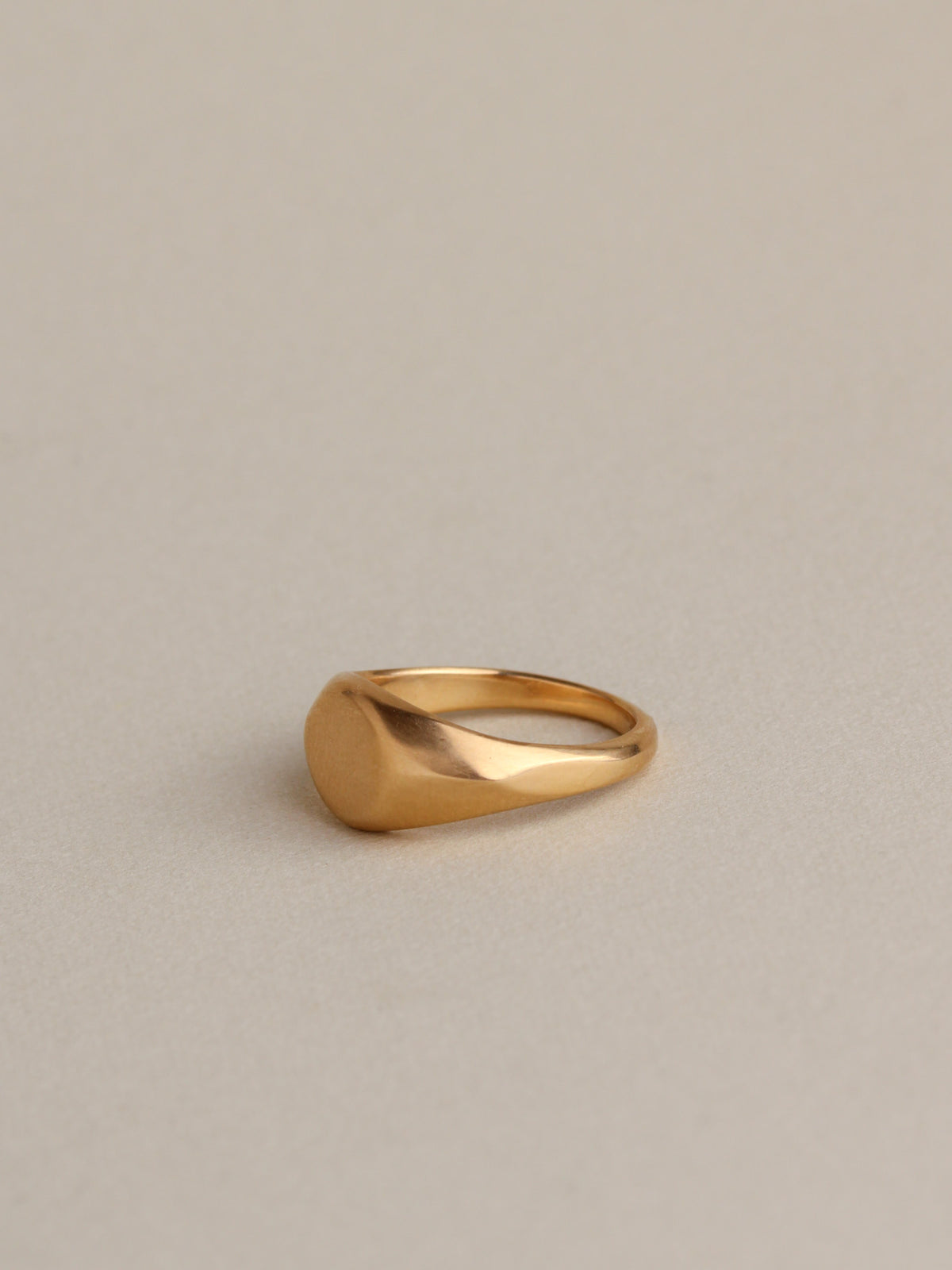 Faceted Signet Ring, 14k