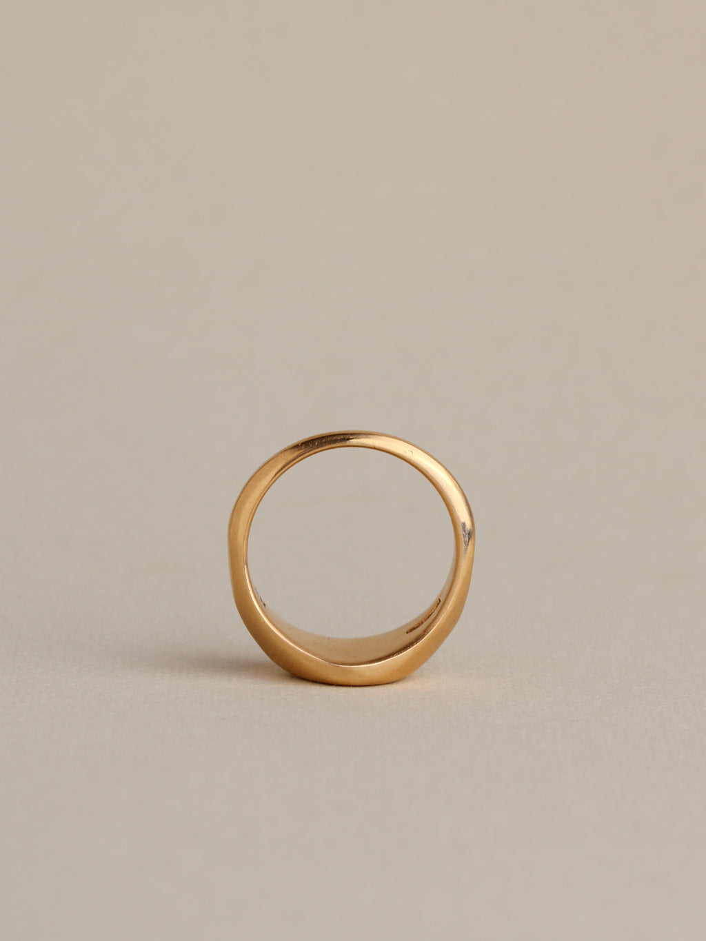 Faceted Signet Ring, 14k